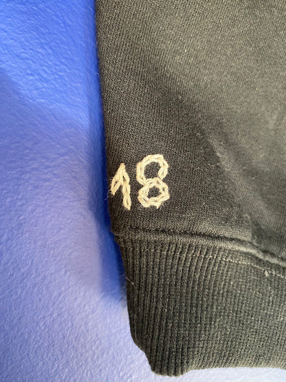 HOMME - Sweat noir brodé blanc