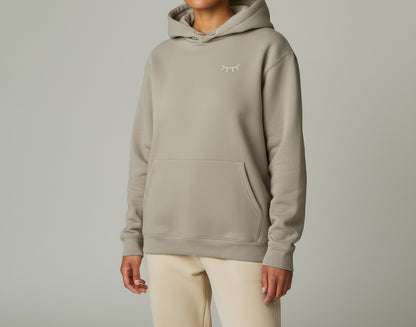 HOMME - Sweat marron clair brodé beige